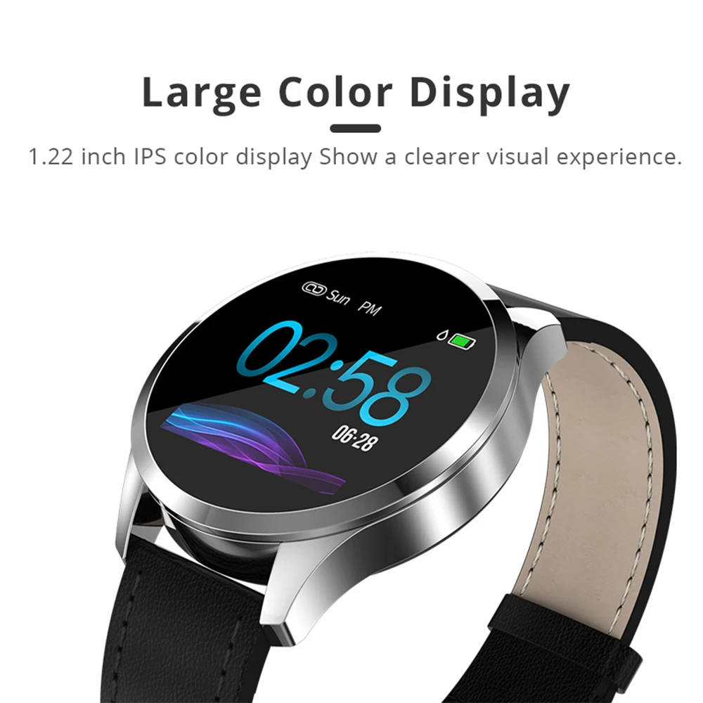 Vorke VKT18 Смарт-часы 1,22 дюймов ips экран Smartwatch пульсометр кровяное давление монитор сна модный смарт-браслет