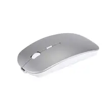 Перезаряжаемая Беспроводная Bluetooth 4,0+ 2,4G двойной режим 2 в 1 Зарядка тонкая Бесшумная мышь 1600 dpi ультратонкий