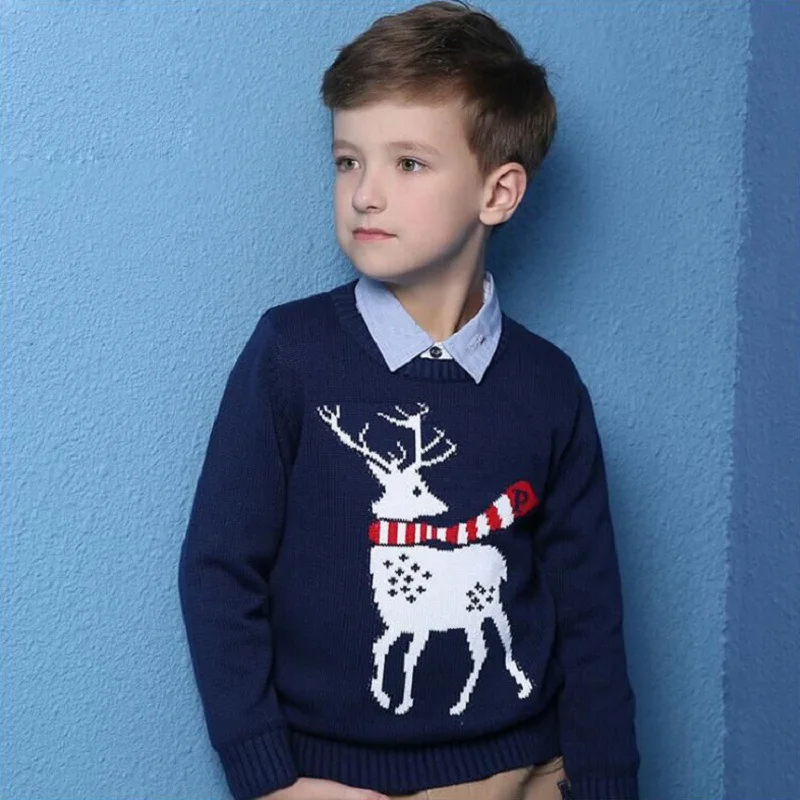 5-13 Years Autumn Sweater Children's Clothing Christmas Teenages Sweaters for Boys and Girls Big Kids Sweaters KF658