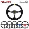 Universal 350MM Suede Steering Wheel  Leather Steering Wheel Drift racing type High quality Suede/PVC Style ► Photo 1/5