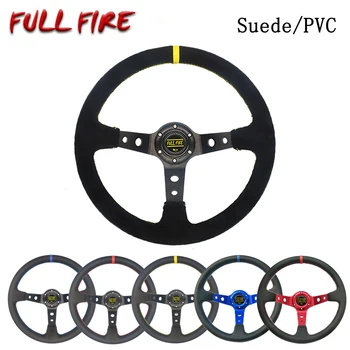 

Universal 350MM Suede Steering Wheel Leather Steering Wheel Drift racing type High quality Suede/PVC Style