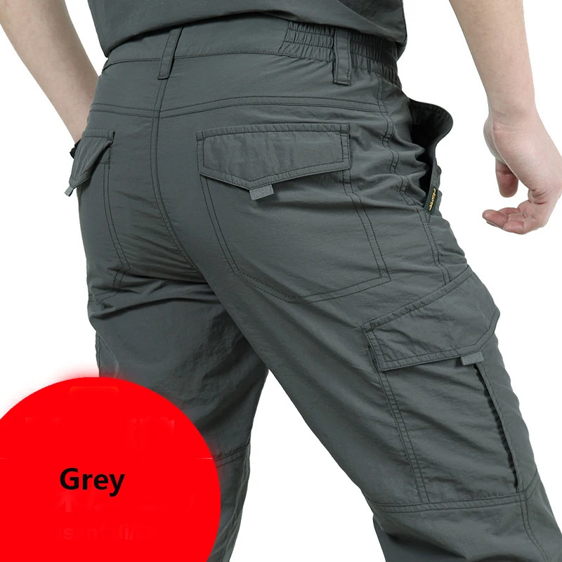 Breathable lightweight Waterproof Quick Dry Casual Pants Men Summer Army Military Style Trousers Men's Tactical Cargo Pants Male casual pants hiking pants
