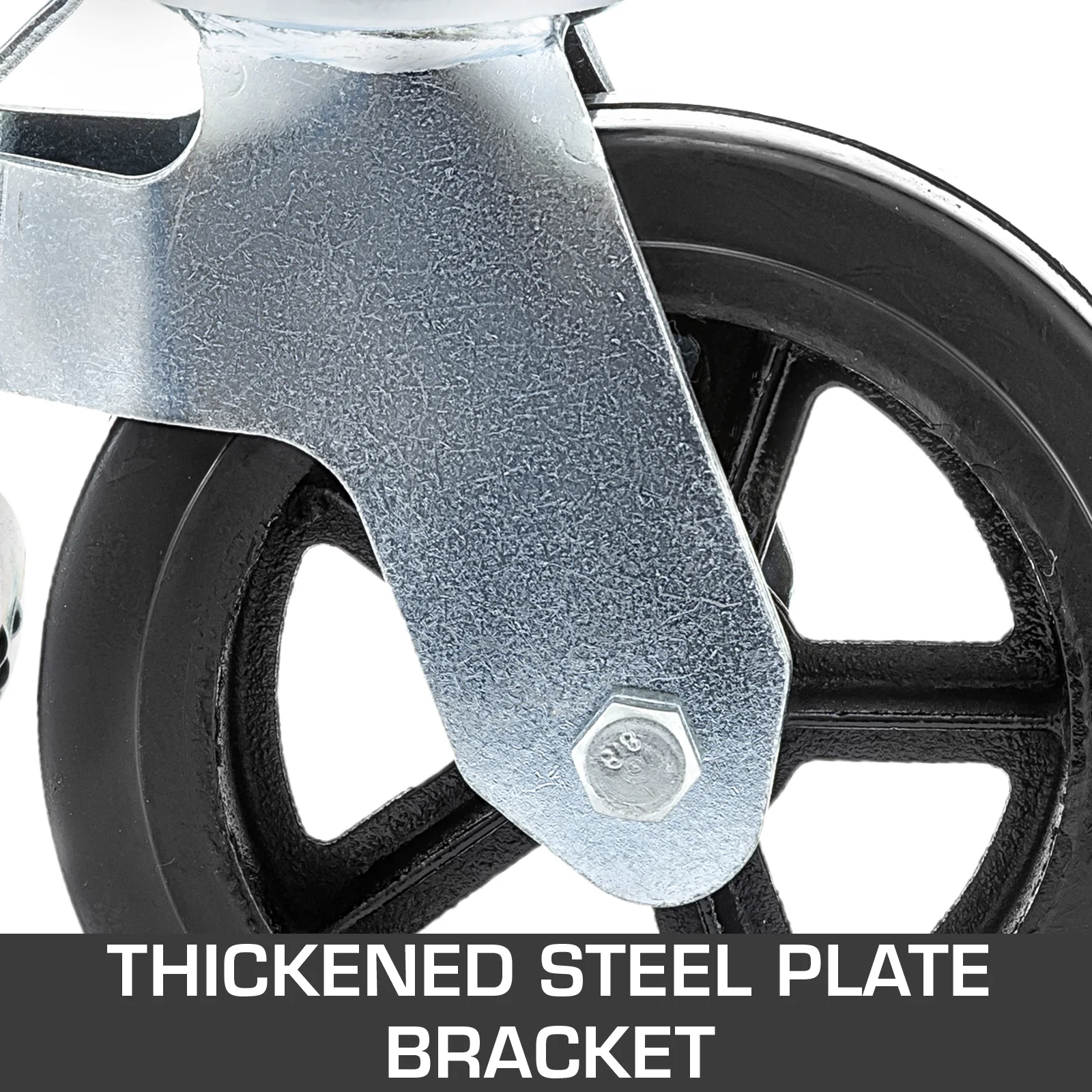 Heavy Duty Rubber Swivel Casters with Dual Locking for Industrial Use