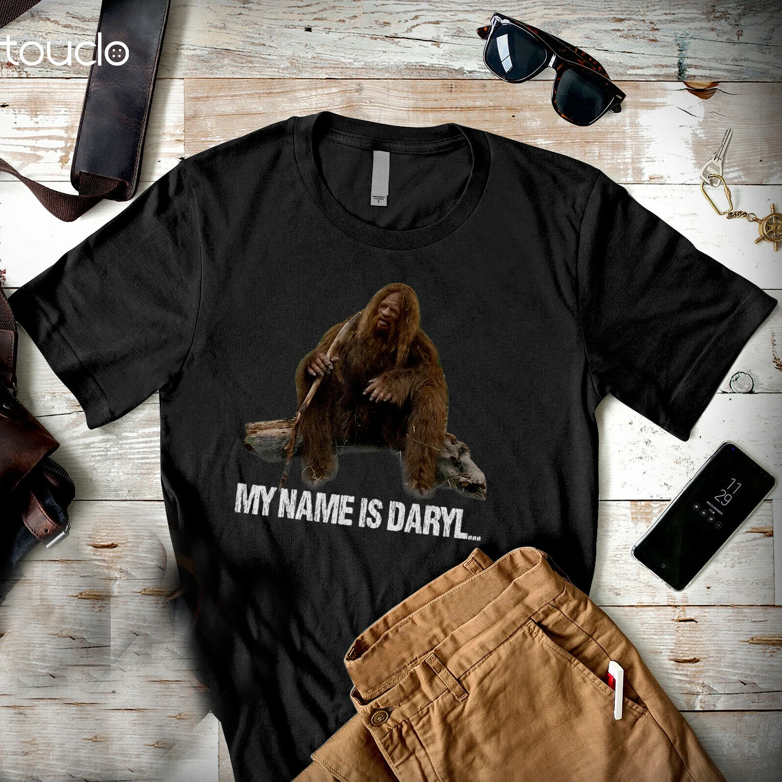 Смешная футболка Bigfoot мое имя Дэрил Бигфут для влюбленных мужчин из хлопка Цвет