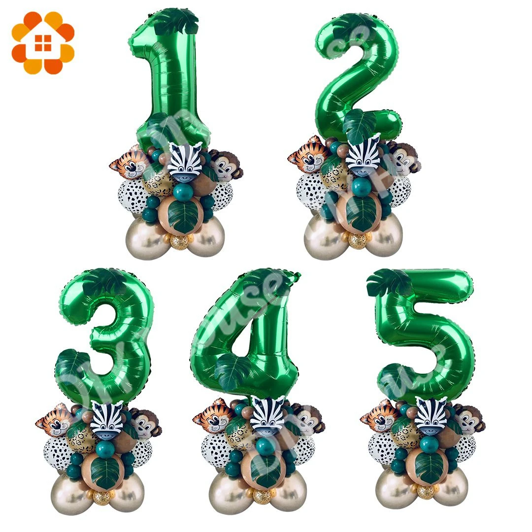 Hot Seller Balloons-Set Jungle Party-Supplies Birthday-Party-Decoration Forest Safari-Party Kids 1005001726666891