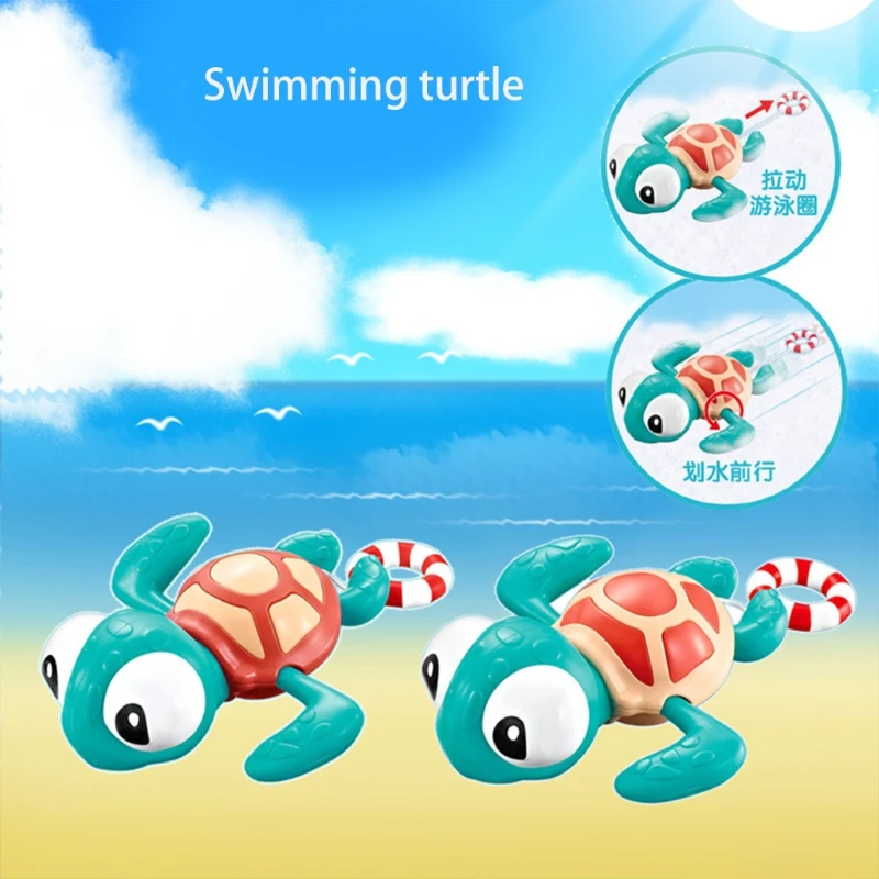 

Wind-up Beaver/Turtle Bathtub Toy Water Play Educational Bath Toy for Toddlers