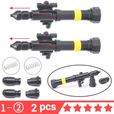 Military ww2 Figures Anti-tank Rocket Launcher Missile Gun Building Blocks Mini Weapons Army Soldier Equipment Moc Christmas Toy no box-W6-1