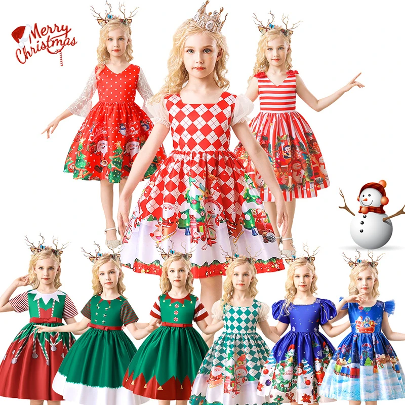 Kids Christmas Dresses For Girls 10 Yrs Children Party Evening Gown