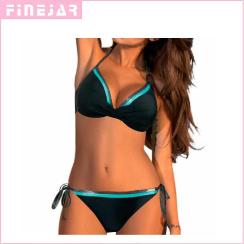 

The new AliExpress sexy multi-color split swimsuit European and American bikini swimsuit