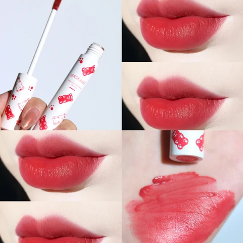 Lipstick Matte Lip Gloss Cosmetic Lightweight Lip Glaze Long Lasting Moisturizing Lip Tint Waterproof 6 Color Lips Makeup