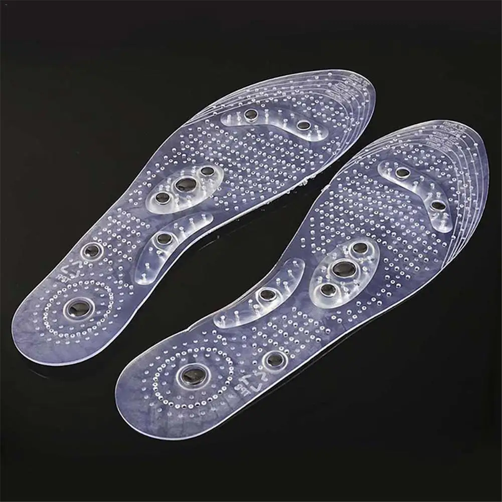 1 Pair Slimming Insoles Magnetic Therapy for Weight Loss Insole Massage Foot Care Shoes Pad Silicone Deodorize Anti-fatigue Brea