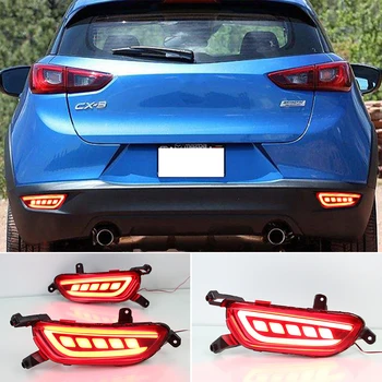 

2Pcs Reflector For Mazda CX-3 CX3 2015 2016 2017 2018 2019 Car LED Rear Fog Lamp Bumper Light Brake Light Turn Signal Light