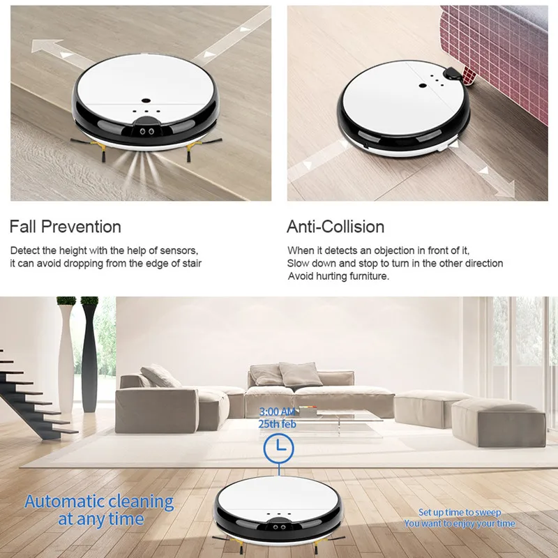 US $189.67 Home Smart Sweeping Robot APP Remote Control Automatic Return Charging Multifunctional Robot Vaccum Cleaner