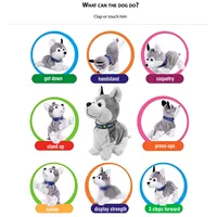 Sound Control Electronic Interactive Dogs Toy Robot Puppy Pets Bark Stand Walk 8 Movements Plush Toys For Kids gifts 2