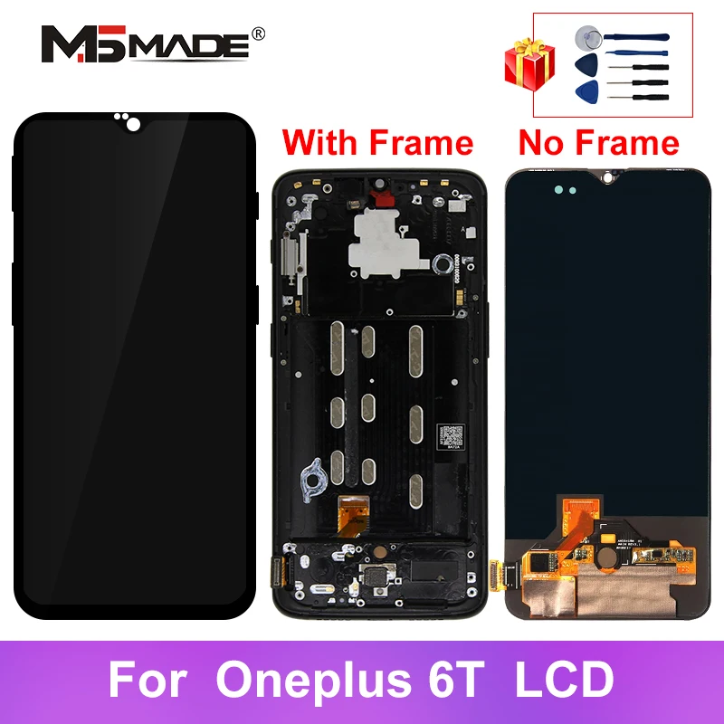Оригинальный для Oneplus 6 T LCD сенсорный экран дигитайзер дисплей запасные части в