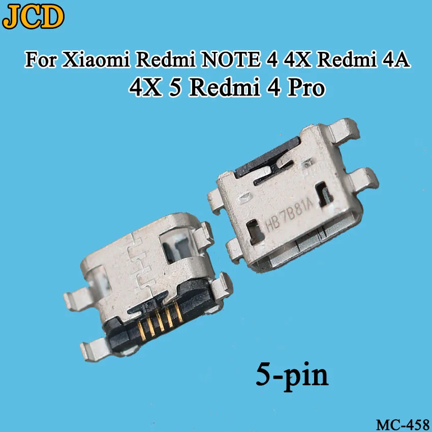 JCD 100 шт./лот для Xiaomi Redmi Note 4 4X/Redmi 4A 4X5/Redmi 4 Pro USB разъем для зарядки