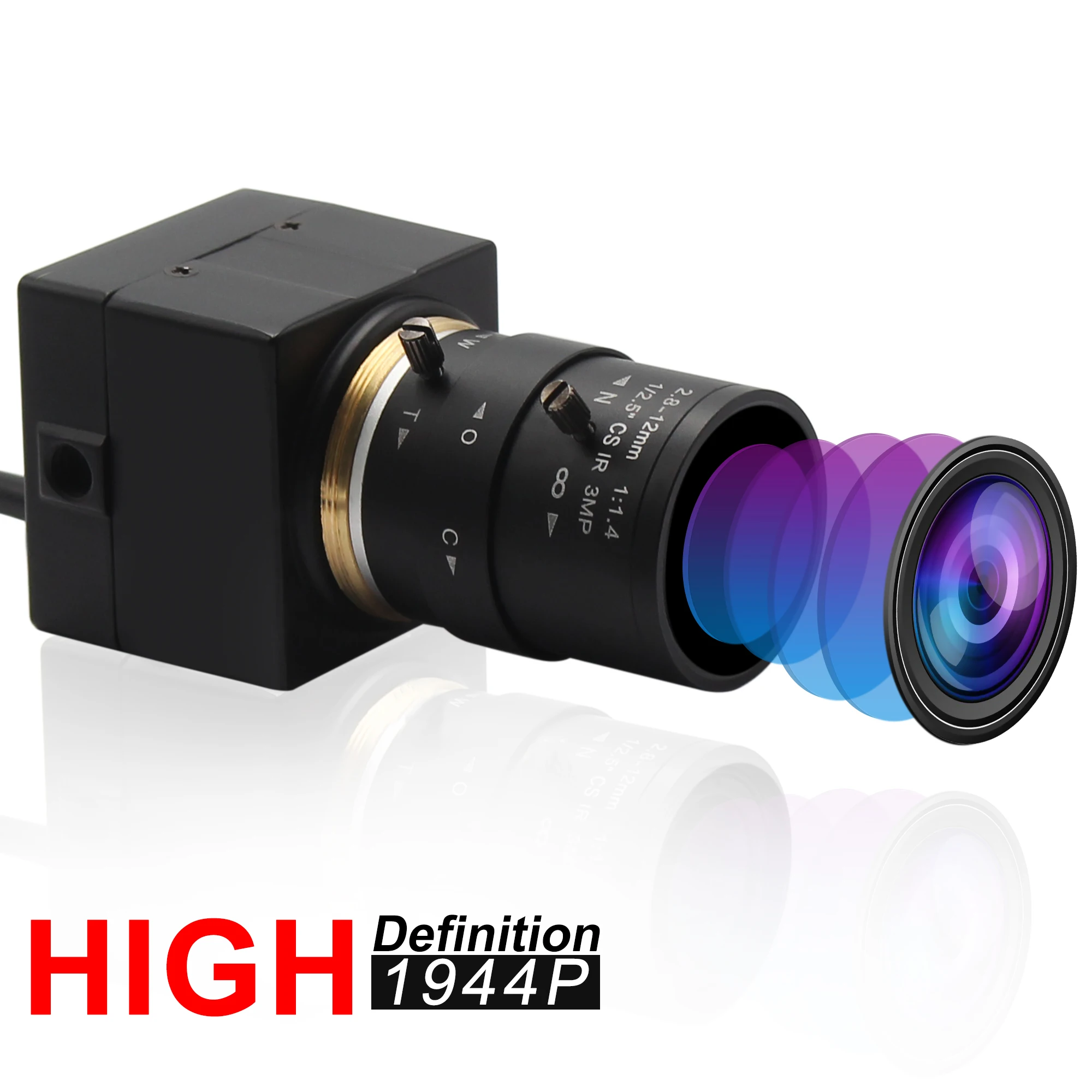 2592X1944 5MP Aptina MI5100 CS mount 2 8-12 мм варифокальная USB веб-камера Android Linux Windows Mac UVC usb-камера