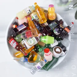 Accessoires pour maison de poupée Barbie, 20 pièces, nourriture Miniature, peut boire du lait, modèle Mini bouteilles, bricolage, jeu, cadeaux, jouets pour enfants 