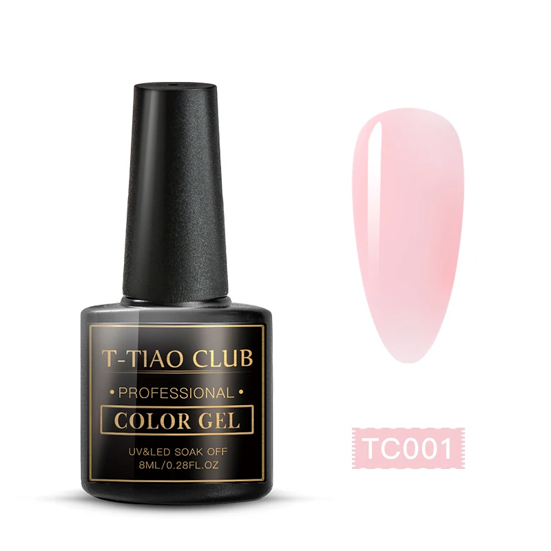 T-TIAO CLUB розовый Желейный цвет УФ гель лак для ногтей светодиодный Гель-лак для маникюра Полупостоянный замачиваемый базовый верхний слой лак для ногтей - Цвет: US05065