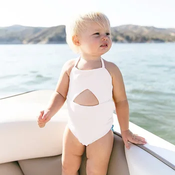 

Baby Girls Swimwear Toddler Infant White Backless Swimsuit Swimming Beach Bathing Bikini Cute Summer One-piece Swimming Costume