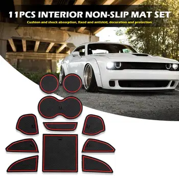 

Car Interior Non Slip Anti Dust Mat Set Elaborate Manufacture Prolonged Durable Door Console Liners for Dodge Challenger