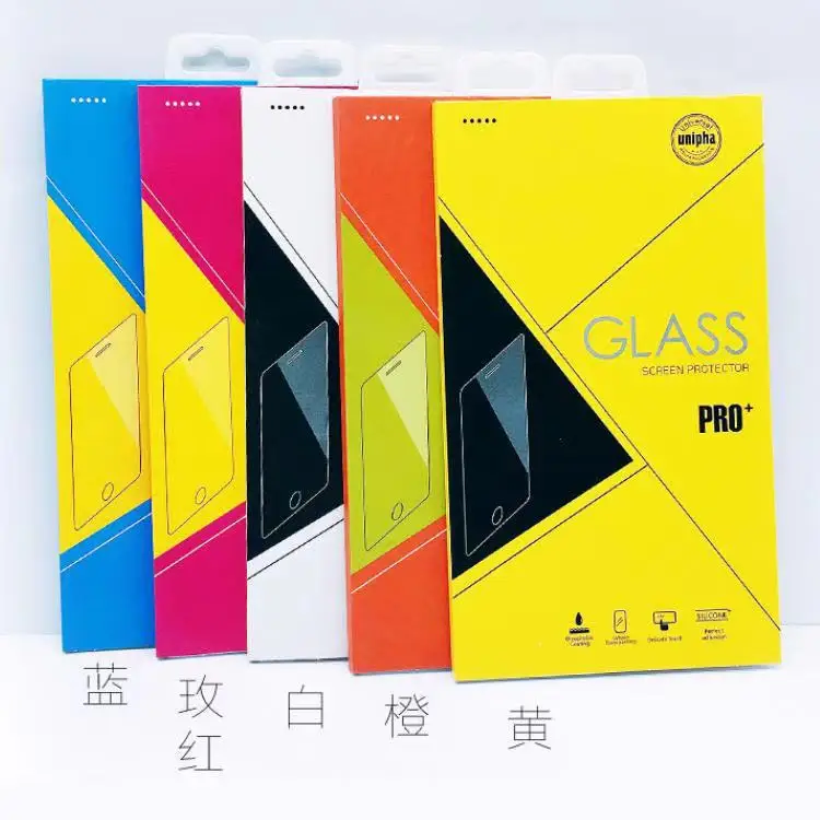 50pcs Universal Cardboard Paper Box Retail Packaging For iphone12mini 11 pro XR XS Max SE 6s 7 8 Plus Tempered Glass