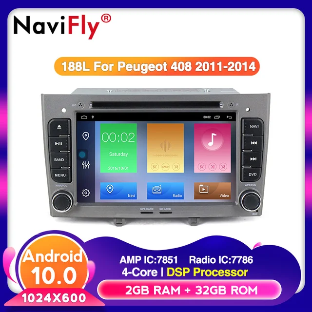 $US $167.20 Navifly 4G wifi Android 10 RDS 32G ROM 2G RAM Car Multimedia player for Peugeot 408 Peugeot 308 308