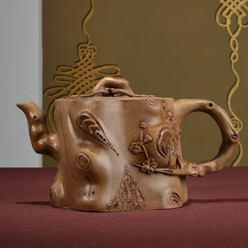 

In Purple Goods Imitate Old Kettle Old Dark-red Enameled Pottery Teapot Taiwan Backflow One Factory The Cultural Revolution