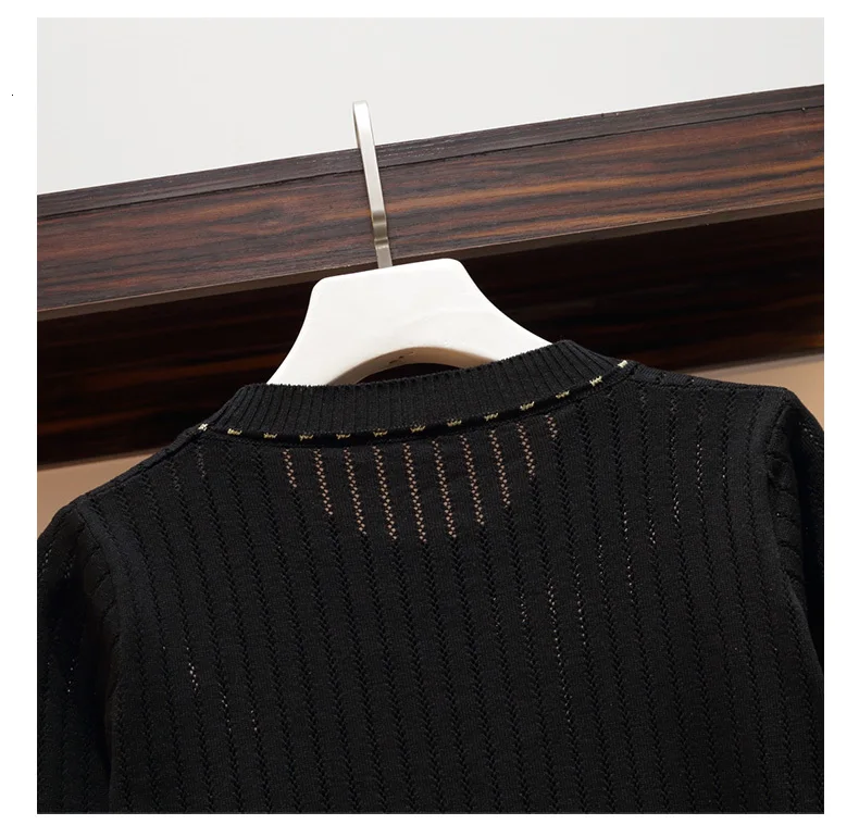 5xl размера плюс, осенне-зимний комплект, вязаный пуловер, топ и юбка, Женский комплект из двух предметов, черный женский комплект, femme deux pieces