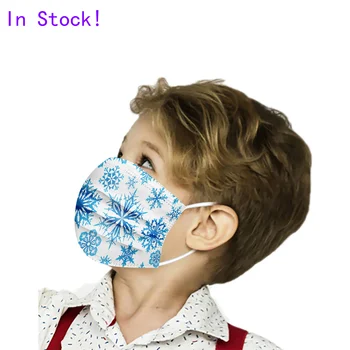 

20pc New Disposable Face Mask Cover Christmas Print Pattern Health Care Mask Mascarillas Children Breathable Disposable Mask