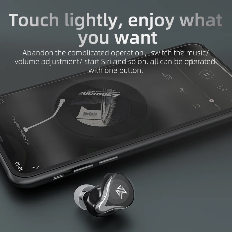 Fones de Ouvido Compatíveis com Bluetooth Controle por Toque Cancelamento de Ruído 5.2 sem Fio Hifi Esportivo kz z3 - Image 5
