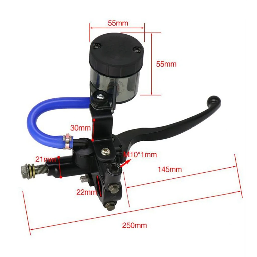 Motorcycle Hydraulic Disc Brake Clutch Hand Lever Pump Kit Set Round Oil Cup