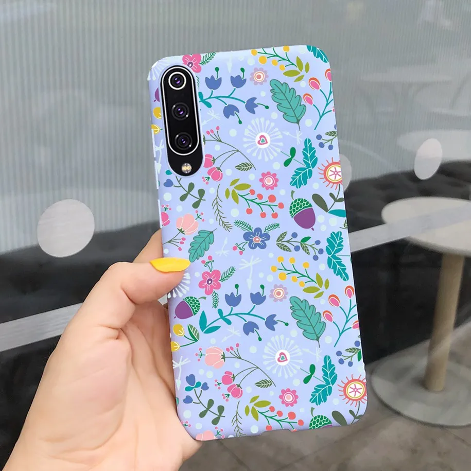 For Xiaomi Mi 9 SE Case New Liquid Silicone Matte Soft Lavender Flowers Protection Cover For Xiaomi Mi 9 Lite Mi9 SE Phone Cases iphone waterproof bag Cases & Covers