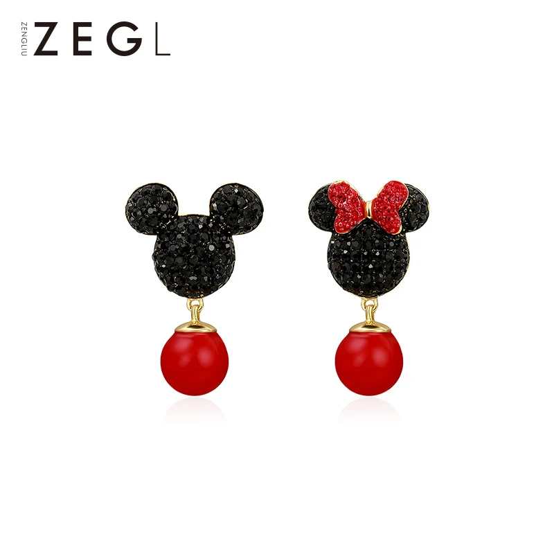 

ZEGL designer year of the rat earrings female 2019 new fashion temperament earrings christmas earrings