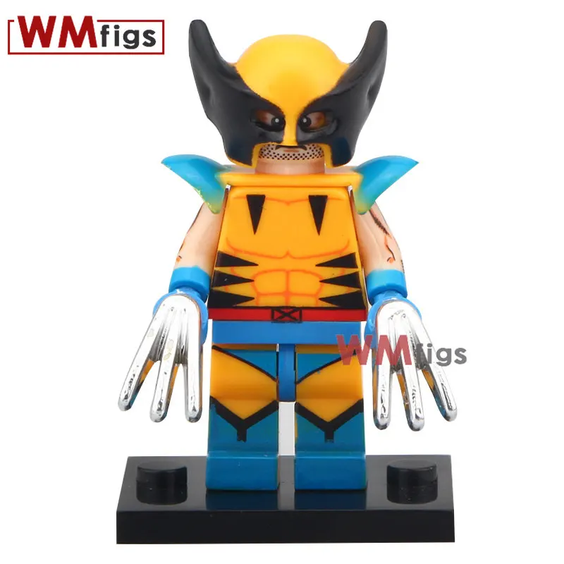 PG086 100 шт/партия оптовые игрушки X-men Santa Wolverine Deapool мутанты машина для уничтожения кабеля Человек-паук Харли Куинн строительный блок подарок - Цвет: PG086