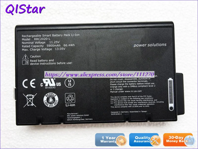 QISTAR 11,25 V 5900mAh подлинный RRC2020-L Аккумулятор для ноутбука RRC