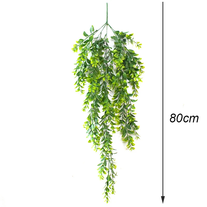 80 см Искусственный эвкалипт лоза пластиковые искусственные растения для дома сад настенные декорации Зеленый завод поддельные растения