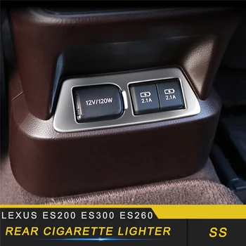 

For Lexus ES 2018 ES200 ES300 ES260 Car Styling Rear Seat Cigarette Lighter Panel Cover Trim Frame Sticker