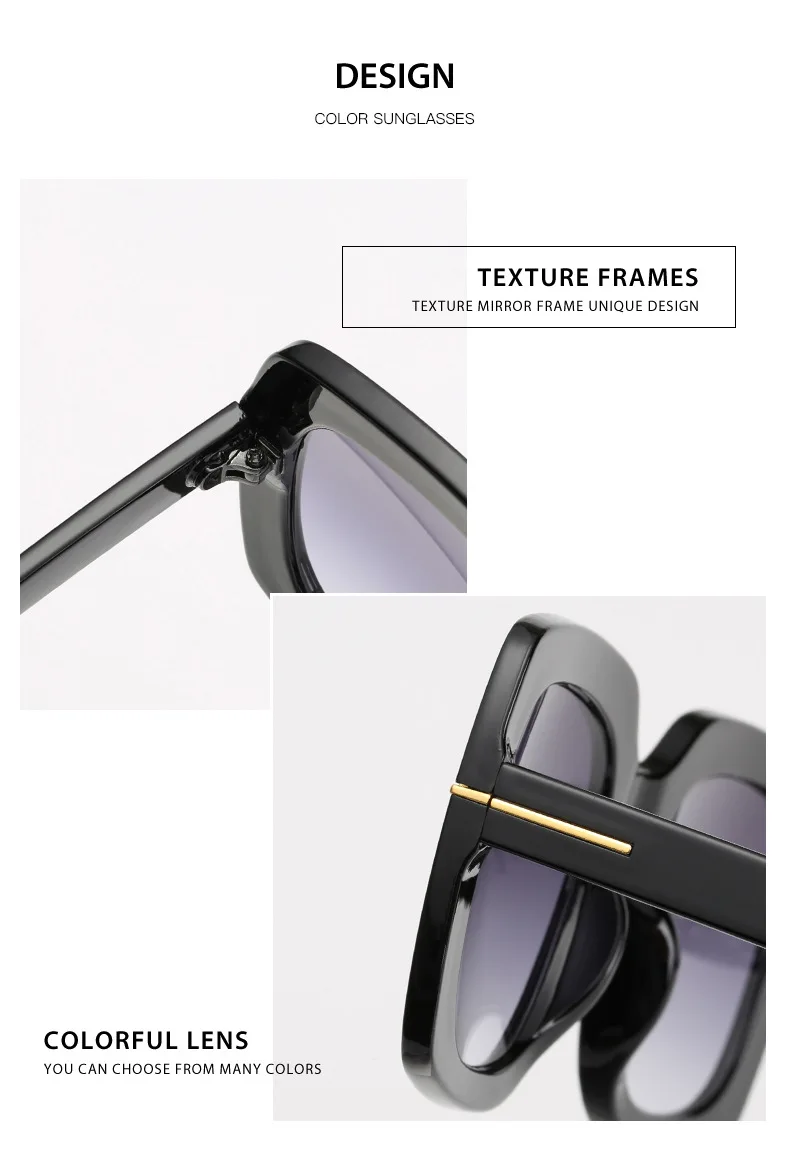 Classic Vintage Plastic Square Sunglasses Fashion Brand Design Women Travel Sunglasses Luxury Men Driving Sunglasses