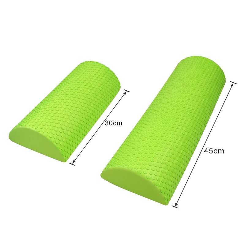 30cm/45cm Half Round EVA Massage Foam Roller Yoga Pilates Fitness Equipment Balance Pad Yoga Blocks With Massage Floating Point