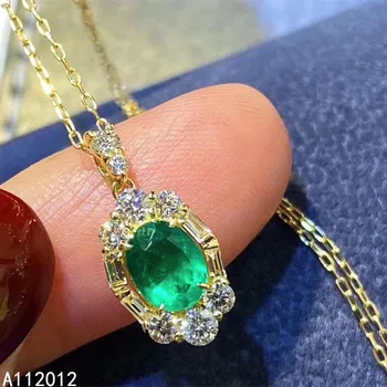 شراءKJJEAXCMY غرامة مجوهرات 925 فضة الطبيعية الزمرد فتاة موضة جديدة قلادة قلادة سلسلة دعم اختبار النمط الصيني