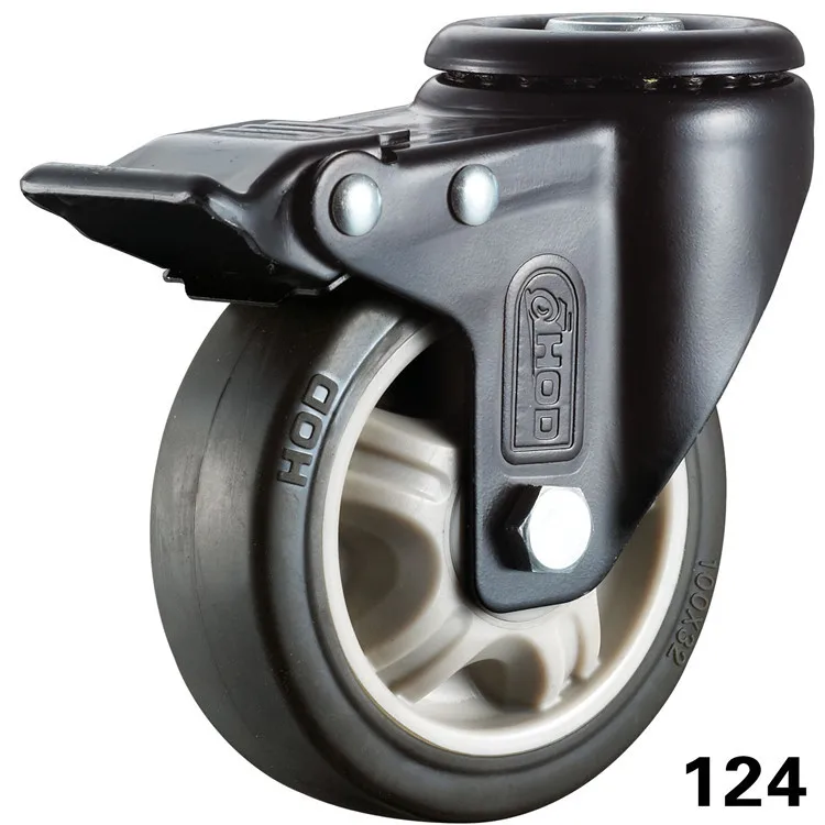 

Manufacturers Direct Selling Truckle 3-Inch 4-Inch 5-Inch Hole Top Brake TPR Wheels Furniture Logistics Industrial Equipment Uni