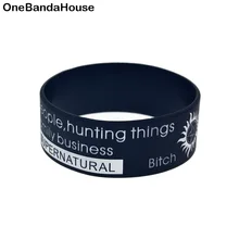 OBH 2 шт 1 Дюйм Широкий гравированный сверхъестественный силиконовый браслет