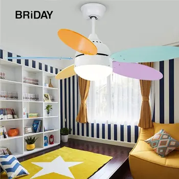 

42 inch children's led ceiling fan lamps with lights remote control ventilator lamp bedroom decor modern fans Reversible ceeling