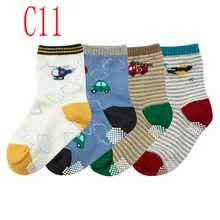 Recommended Nissen Anti-slip Floor Socks New Style Car Pattern Short Socks Cotton Cartoon BOY'S Socks Cute Newborns Socks
