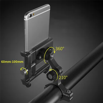 

Universal Aluminum Bicycle Bracket Mobile Phone Mount Holder Adjustable Navigation Fixed Bracket Clip for Bicycle MTB Scooter
