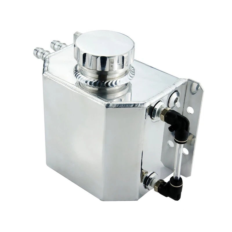 Universal 1L Aluminum Auto Radiator Coolant Expansion Alloy Tank With Drain Plug 1000Ml(Silver) | Автомобили и мотоциклы