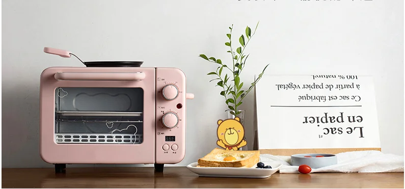 Multifunction 3 in 1 breakfast machine 8L Electric mini Oven Coffee maker eggs frying pan household bread pizza oven grill