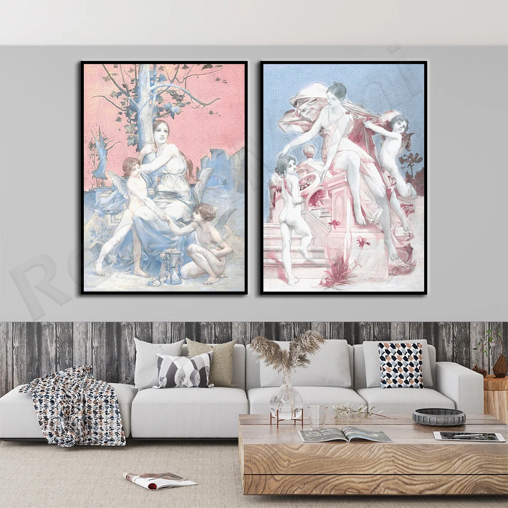 Angel Wall Art Energy Poster, Danese Pastel Wall Art Pastel Blue Wall Art Little Angel Prints Stampe Estetiche Retro Poster Ecle