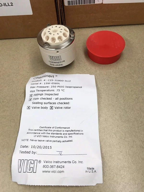 

Многопозиционная головка клапана для VICI Valco Cheminert C25 3180D ILL2, многопортовый клапан, 10 позиций
